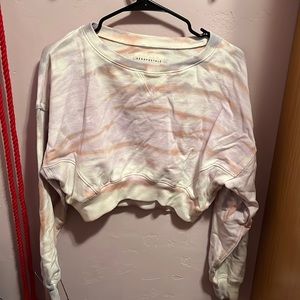 Aeropostale Tie-Dye Cropped Pullover